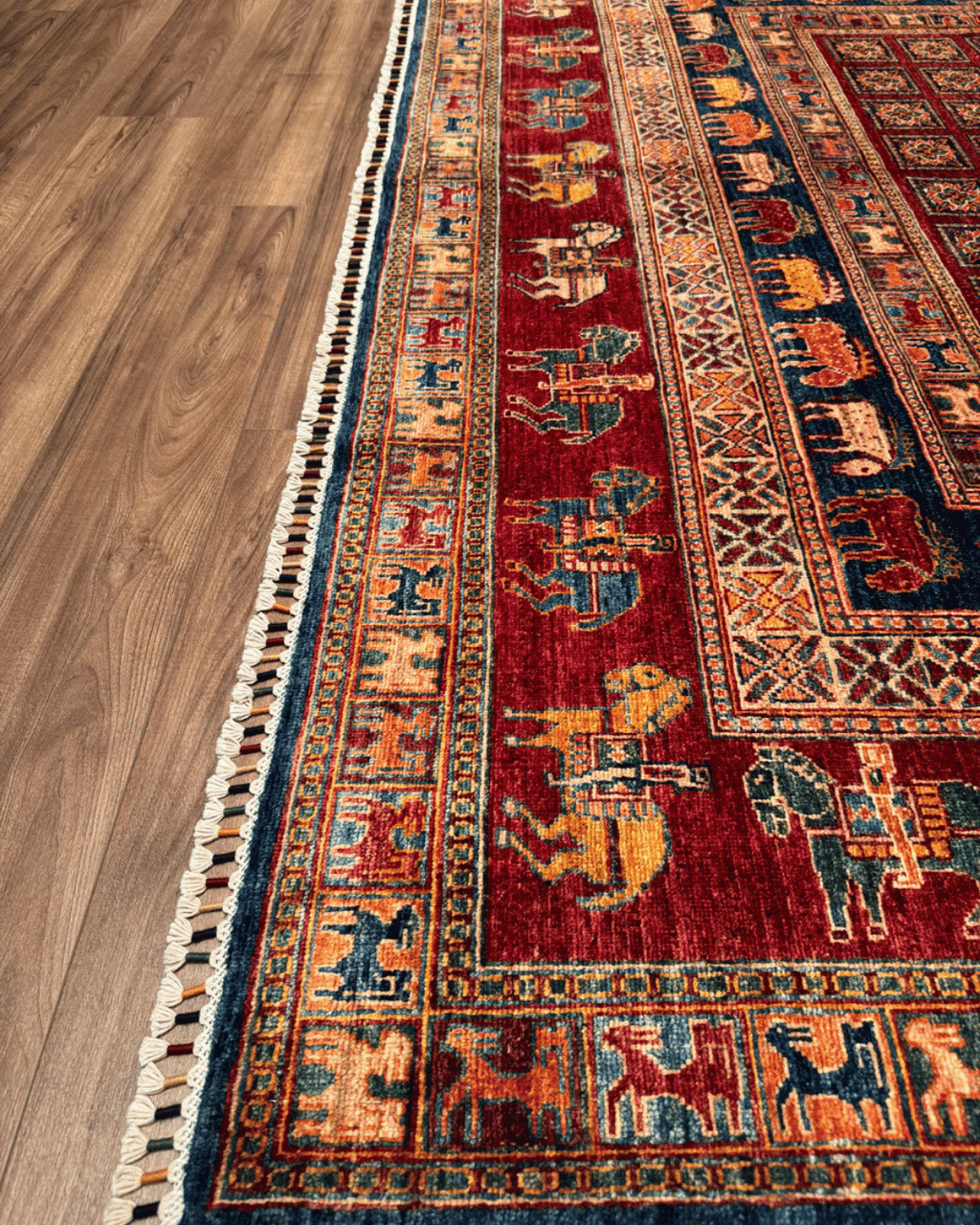 Pazyrk Hand-Knotted Wool Rug 8' 1" x 11' 1"