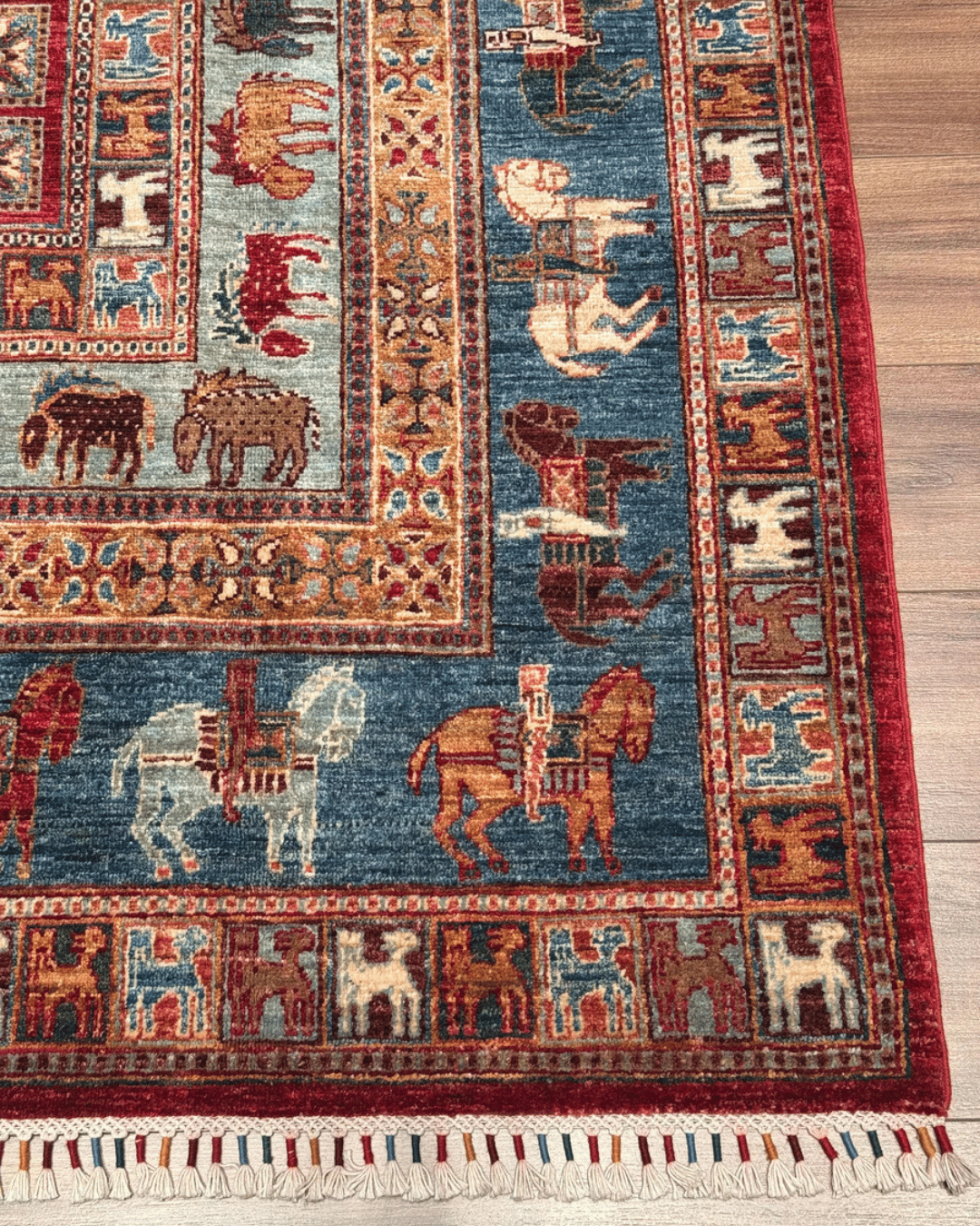 Pazyrk Hand-Knotted Wool Rug 6' 7" x 10'
