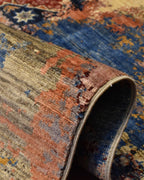 Tapis en laine style afghan 55 x 146 cm