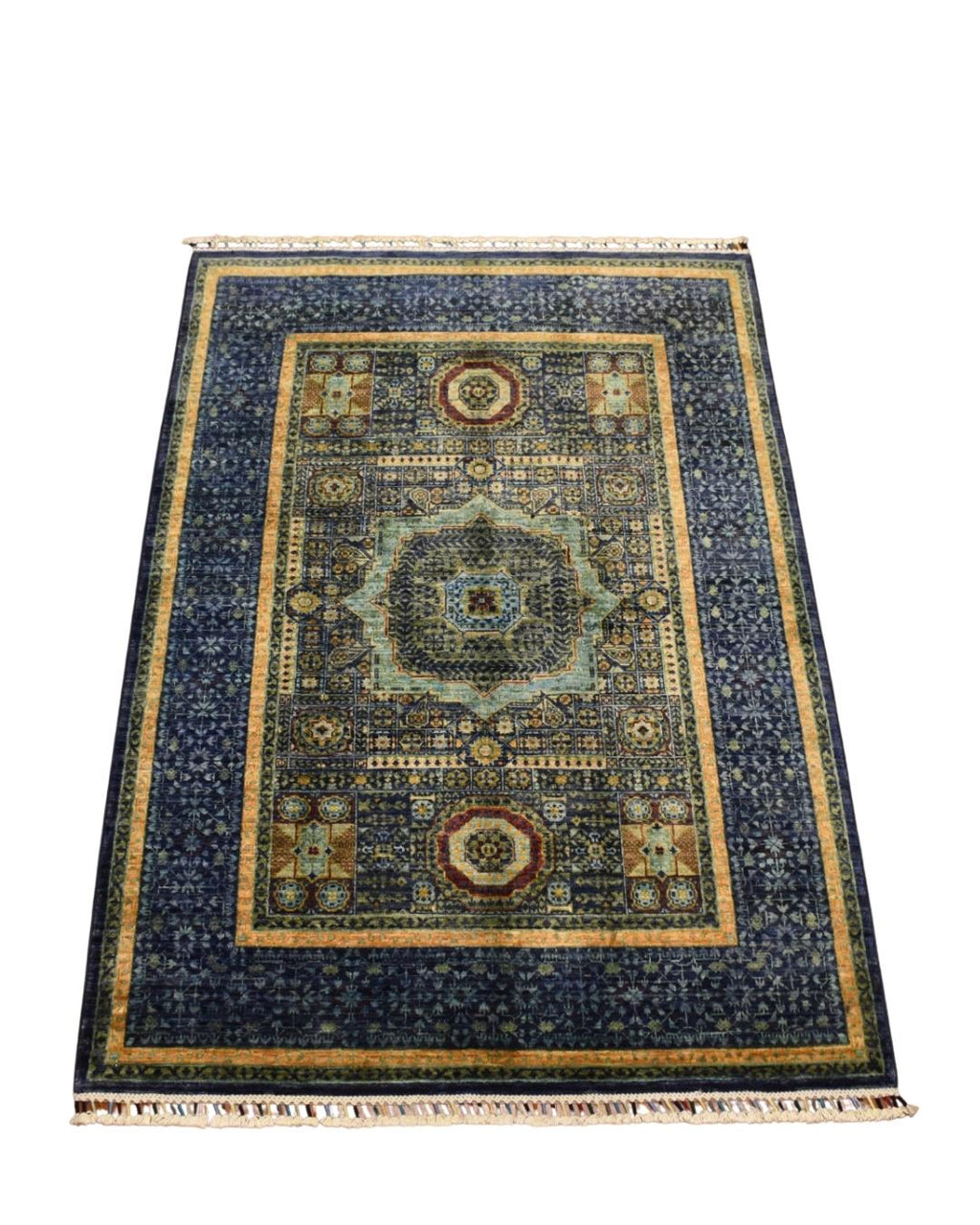 Mamluk Hand-Knotted Wool Rug 4' x 6' 1"
