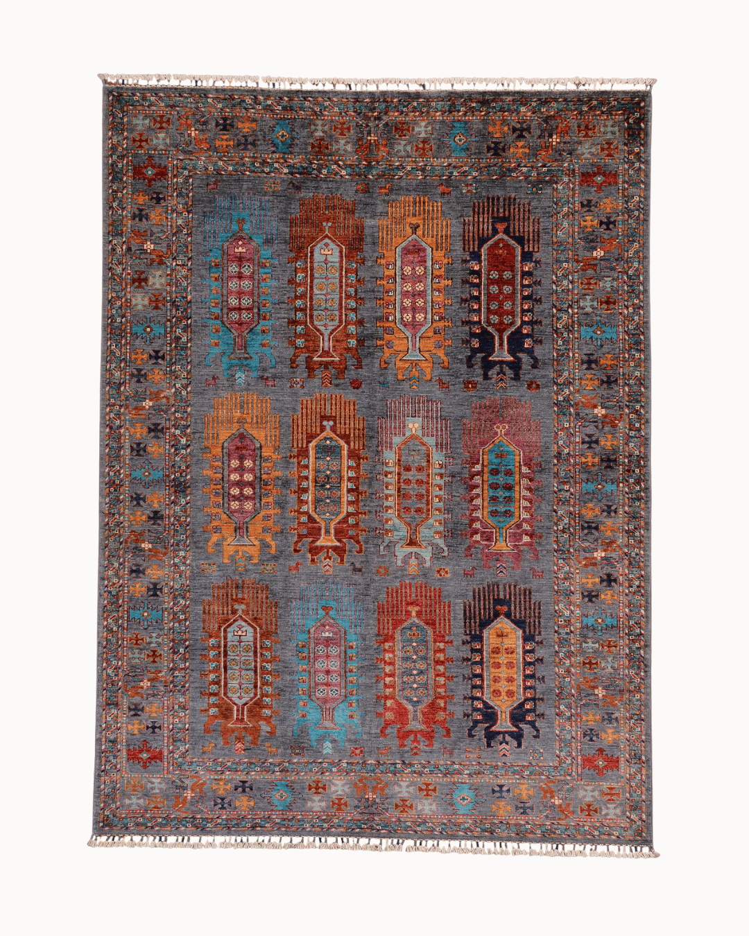 Veziri Hand-Knotted Wool Rug 5' 7