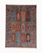 Veziri Hand-Knotted Wool Rug 5' 7" x 7' 7"