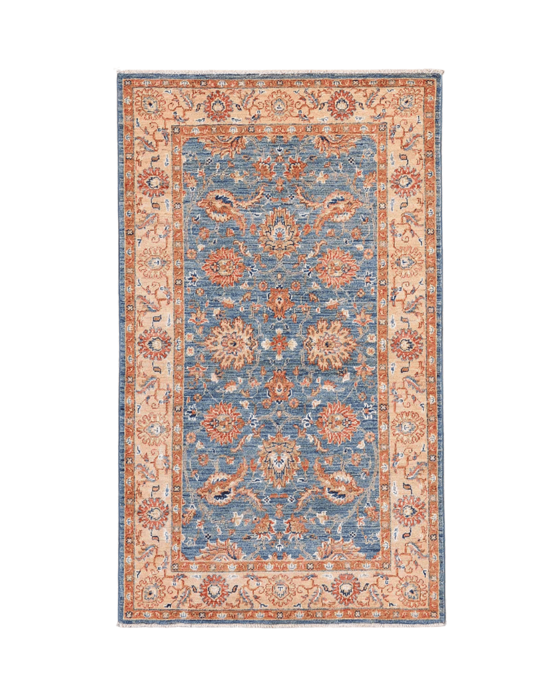 Ushak Hand-Knotted Wool Rug 3' x 5'