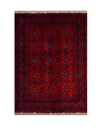 Tapis en laine style afghan 55 x 146 cm