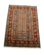 Pazyryk Hand-Knotted Wool Rug 5' 6" x 7' 9"