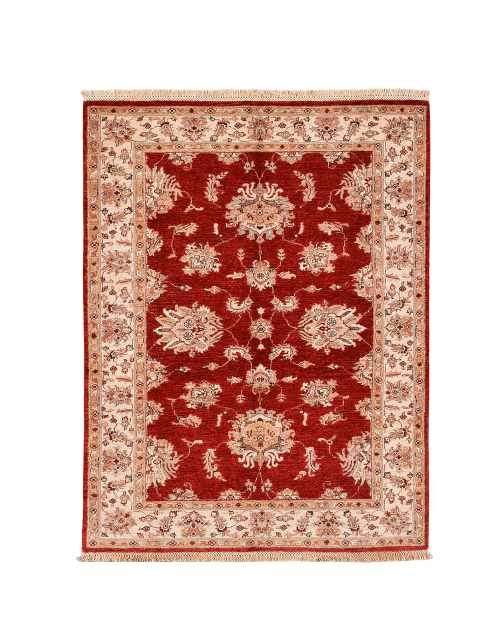 Ushak Hand-Knotted Wool Rug 4' x 6'