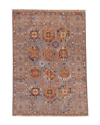 Tapis en laine style afghan 55 x 146 cm