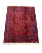 Afghan Hamyap Style Hand-Knotted Wool Rug 4' 9" x 6' 1"