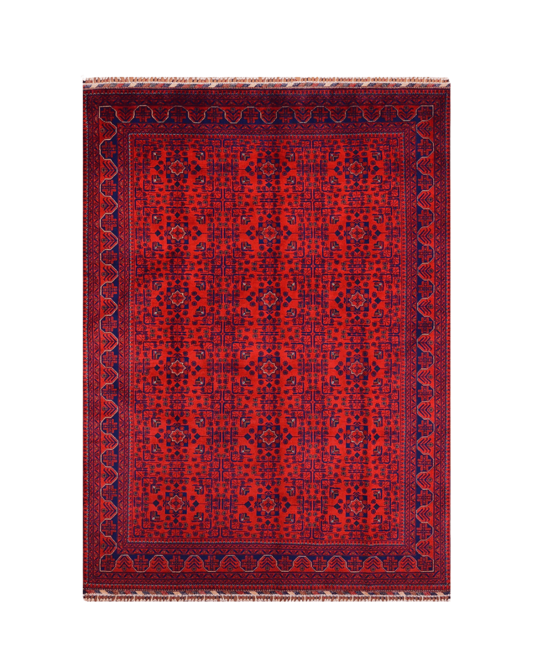 Tapis en laine style afghan 55 x 146 cm