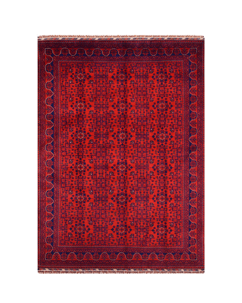 Tapis en laine style afghan 55 x 146 cm