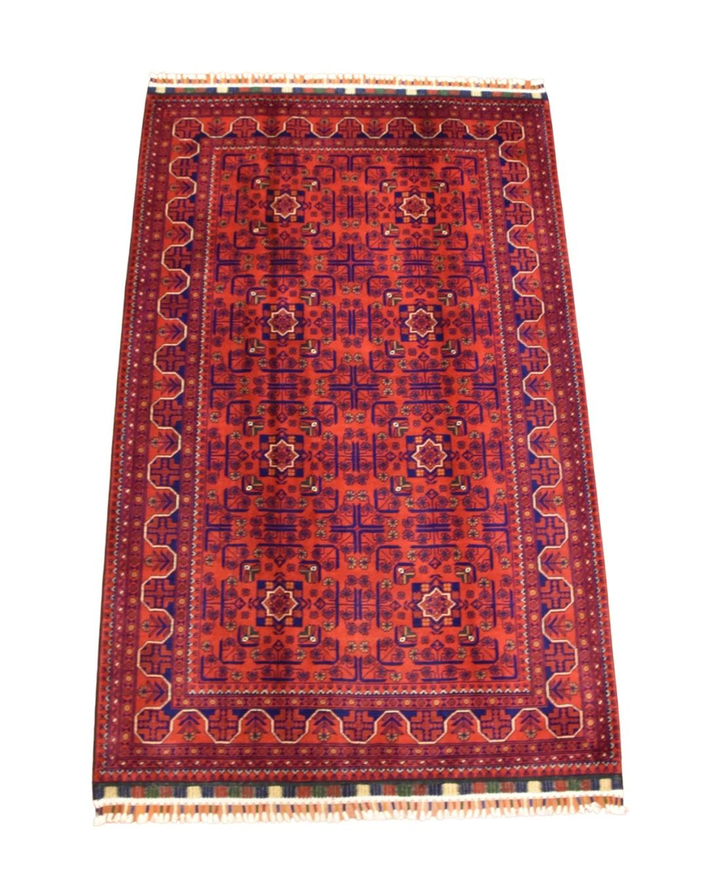 Afghan Hamyap Style Hand-Knotted Wool Rug 4' x 6' 5"