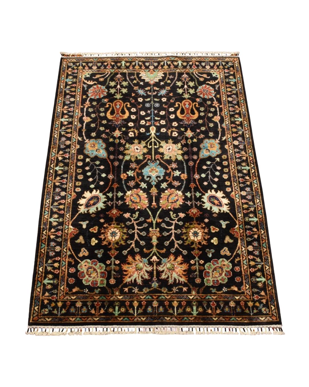 Sultani Hand-Knotted Wool Rug 4' x 6'
