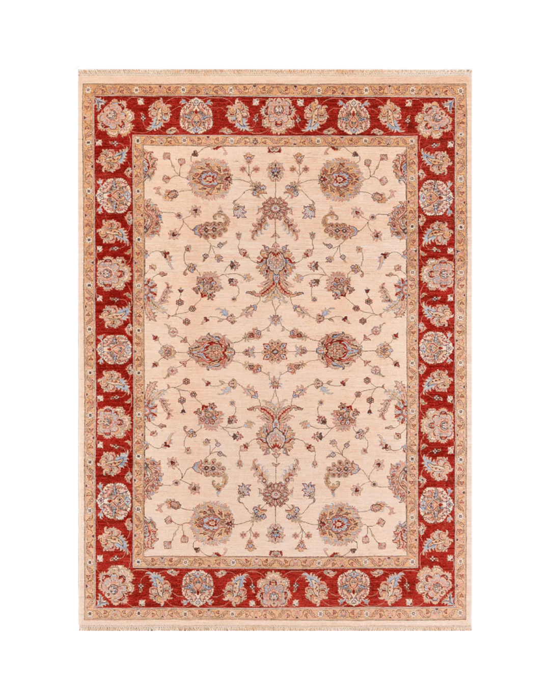 Ushak Hand-Knotted Wool Rug 7' x 10'