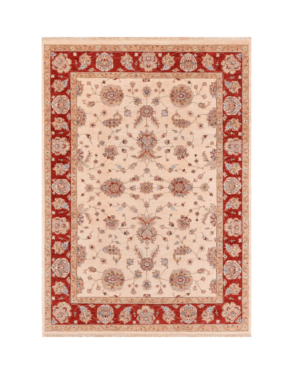 Ushak Hand-Knotted Wool Rug 7' x 10'