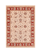 Ushak Hand-Knotted Wool Rug 7' x 10'
