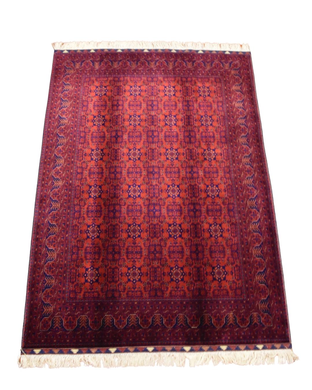 Afghan Bilcik Style Hand-Knotted Wool Rug 5' 5