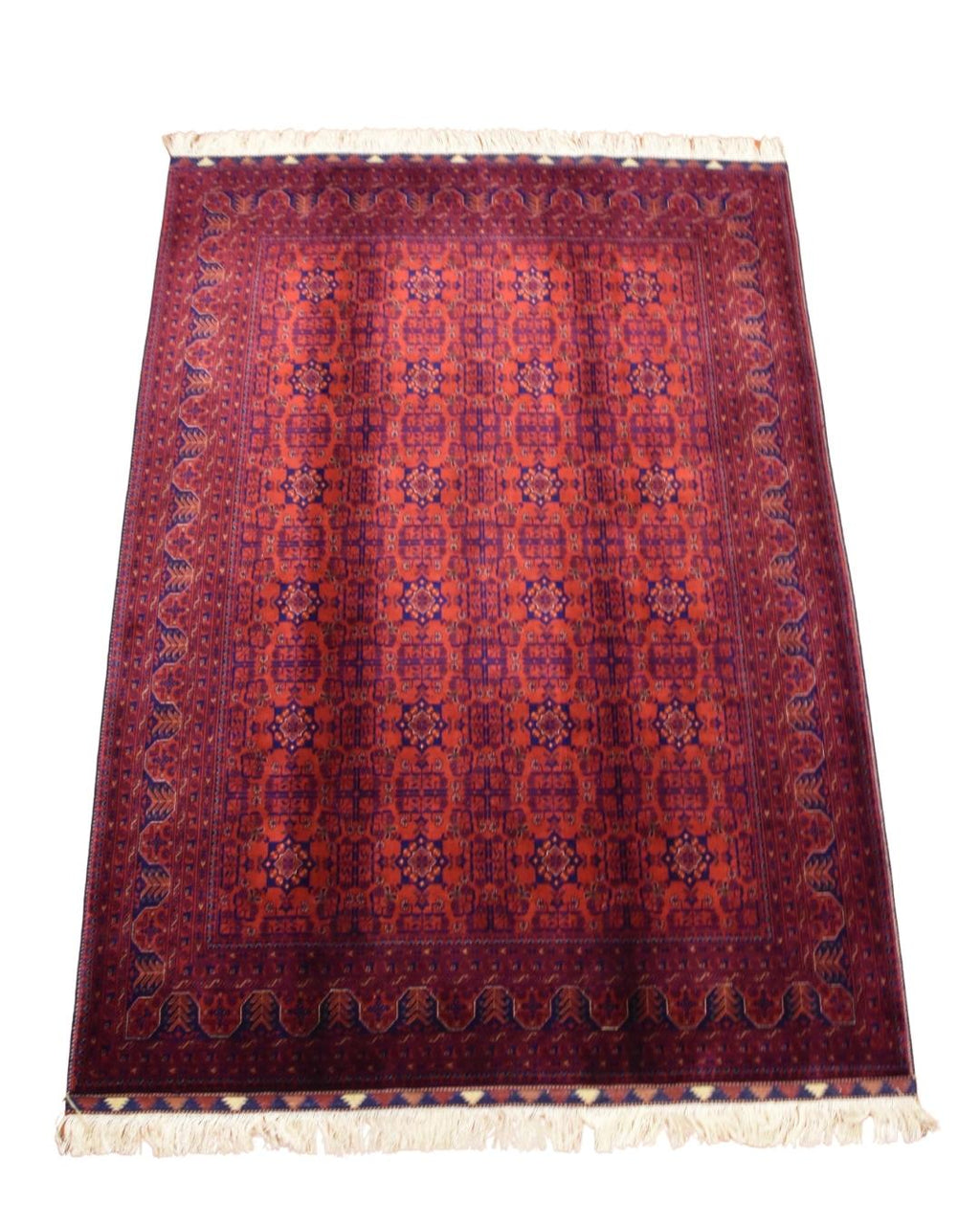 Afghan Bilcik Style Hand-Knotted Wool Rug 5' 5" x 7' 7"