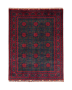 Tapis en laine style afghan 55 x 146 cm