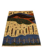 Sultani Hand-Knotted Wool Rug 5' x 7'