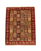 Veziri Hand-Knotted Wool Rug 5' 7" x 7' 9"