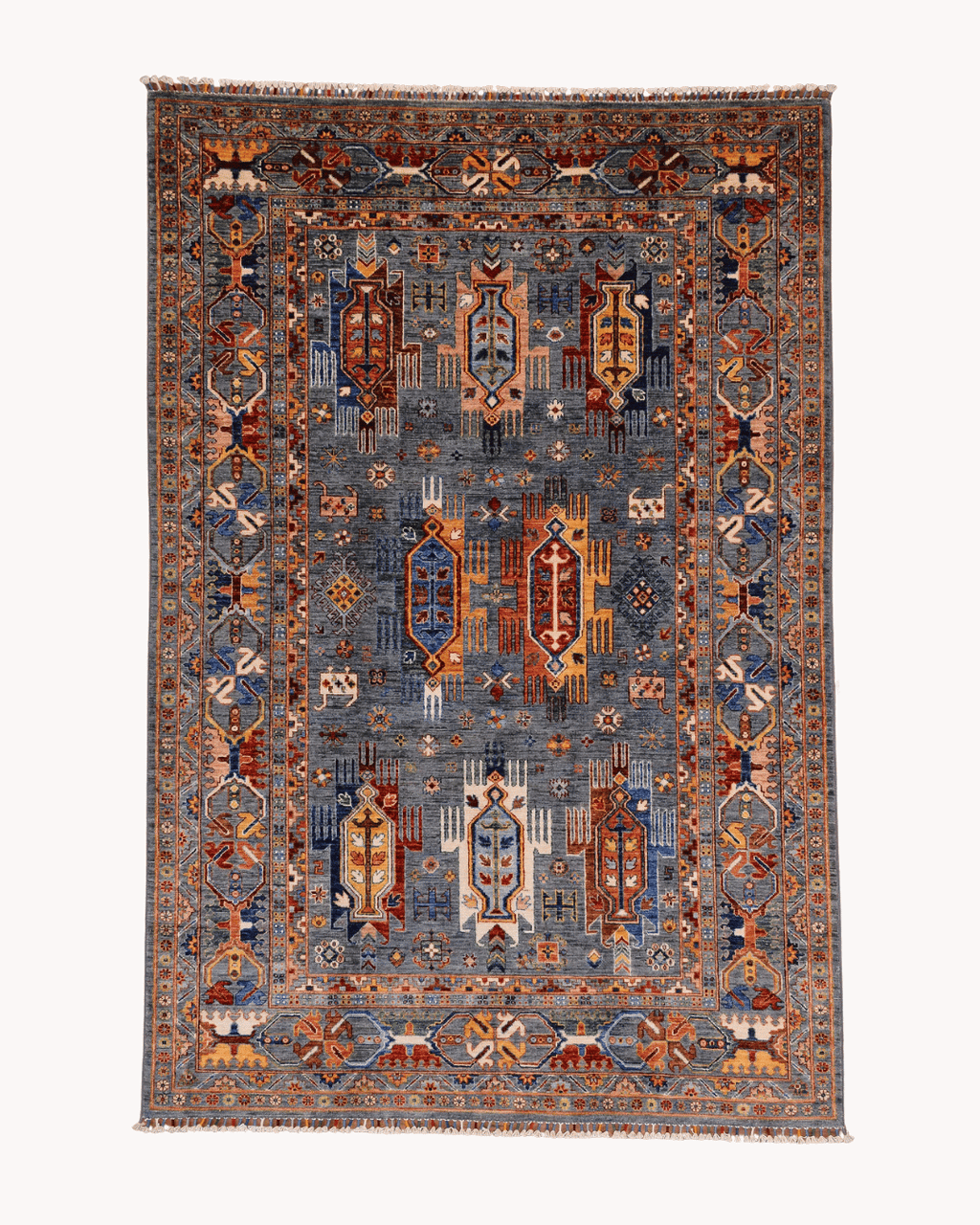 Veziri Hand-Knotted Wool Rug 5' 6" x 8' 4"