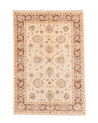 Ushak Hand-Knotted Wool Rug 4' x 6'