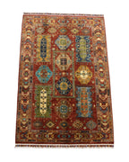 Sultani Hand-Knotted Wool Rug 4' 2" x 6' 3"