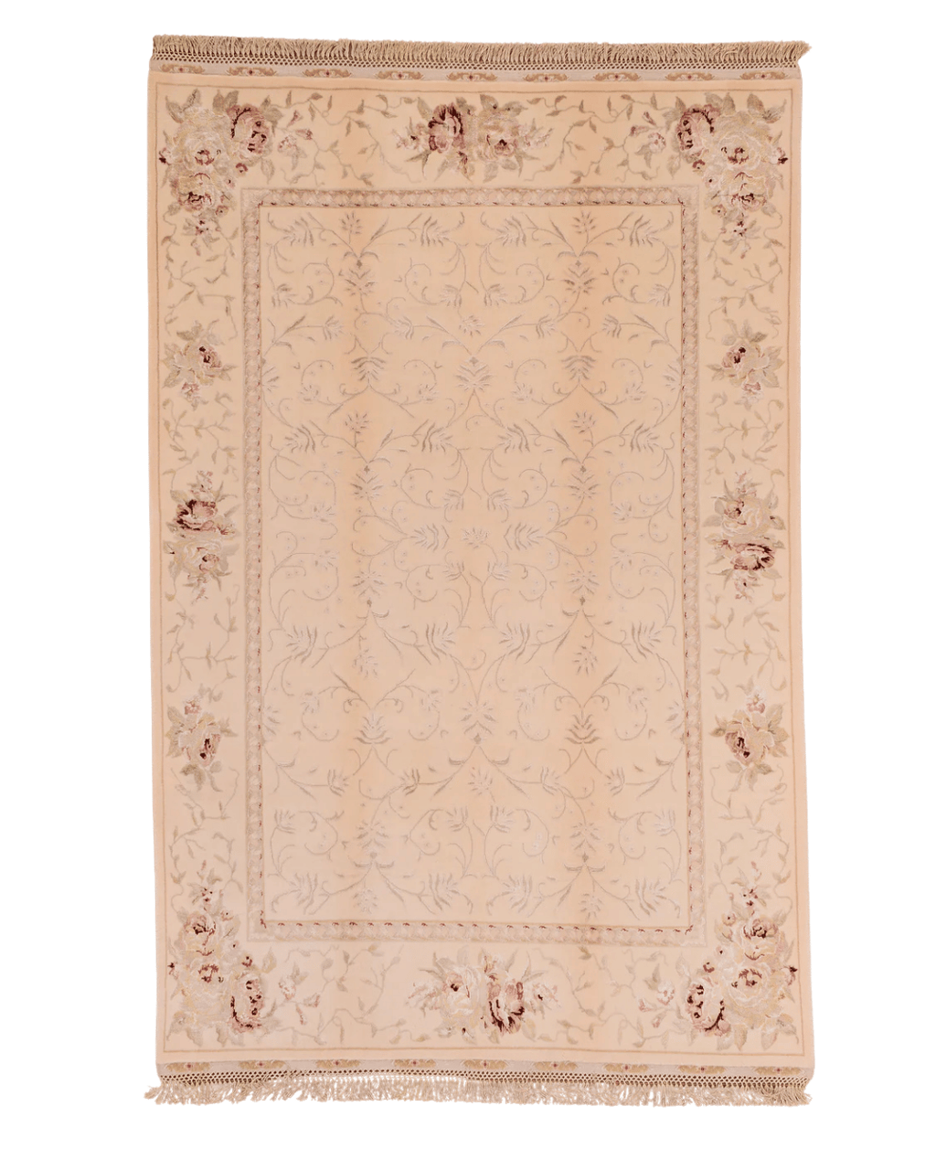 Ottoman Elegance Hand-Knotted Wool Rug 5' 6" x 8' 3"