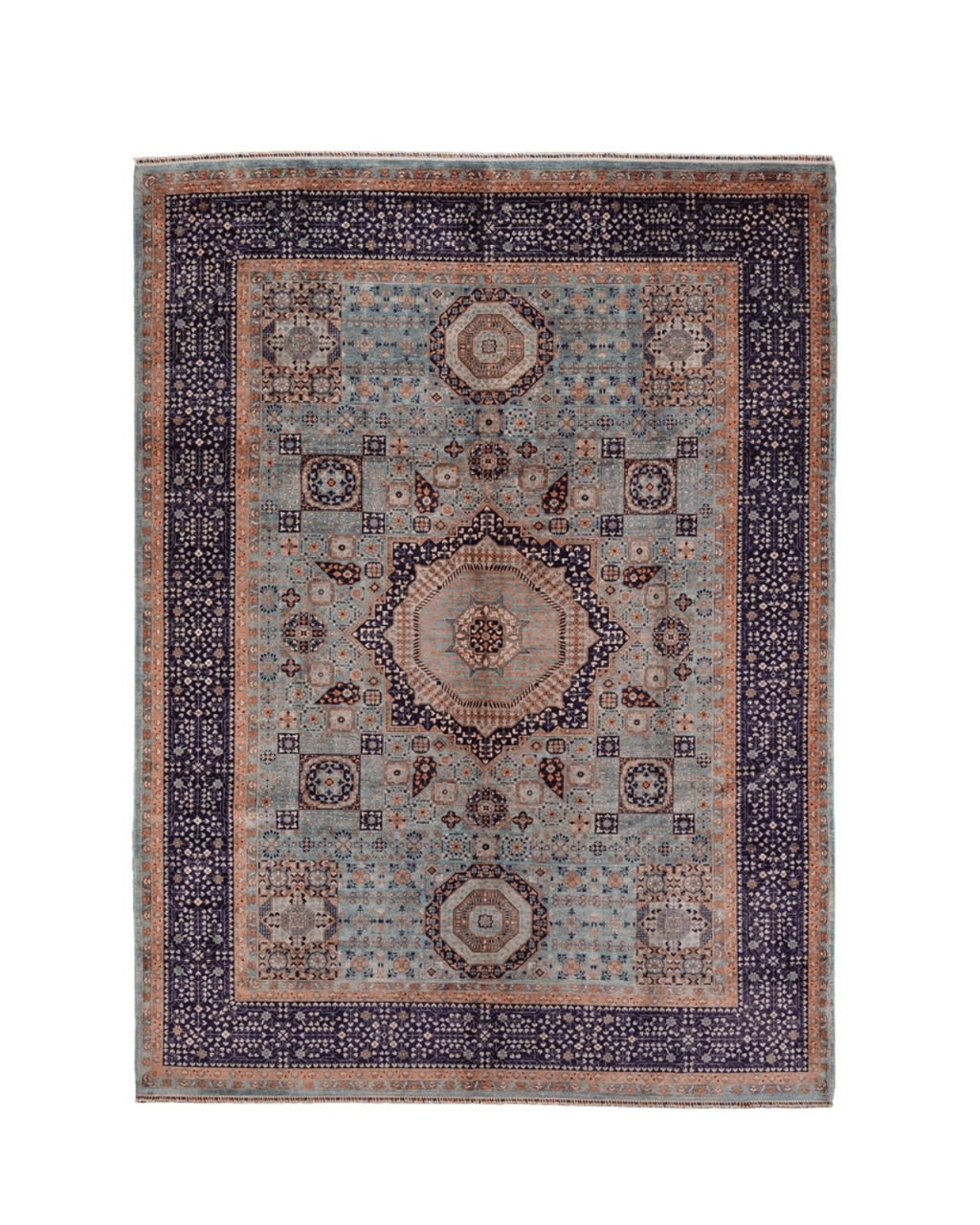 Mamluk Hand-Knotted Wool Rug 10' 2" x 13' 7"