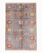 Tapis en laine style afghan 55 x 146 cm