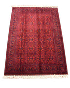 Afghan Bilcik Style Hand-Knotted Wool Rug 5' 6" x 7' 6"