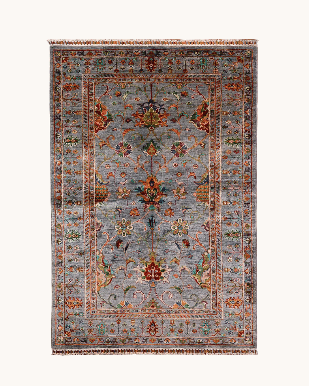 Sultani Hand-Knotted Wool Rug 4' x 6'