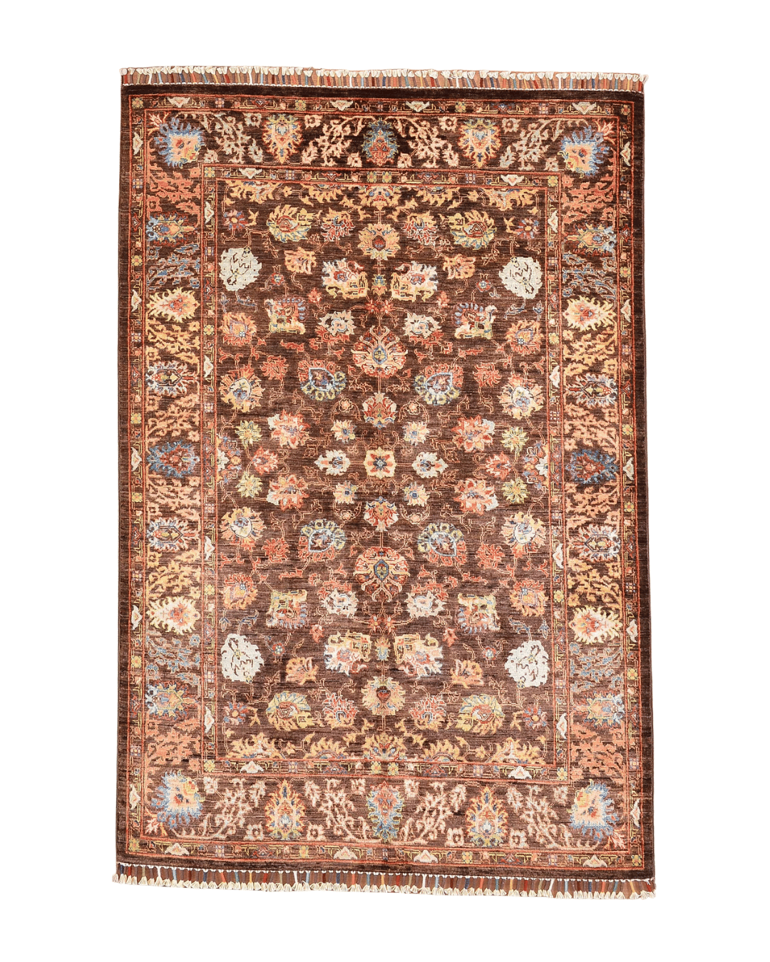 Mamluk Hand-Knotted Wool Rug 4' 1" x 6' 1"