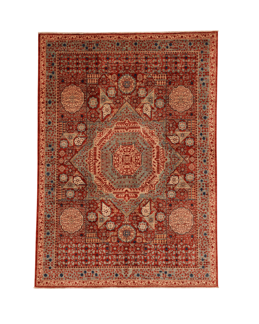 Mamluk Hand-Knotted Wool Rug 6' 1" x 8' 6"