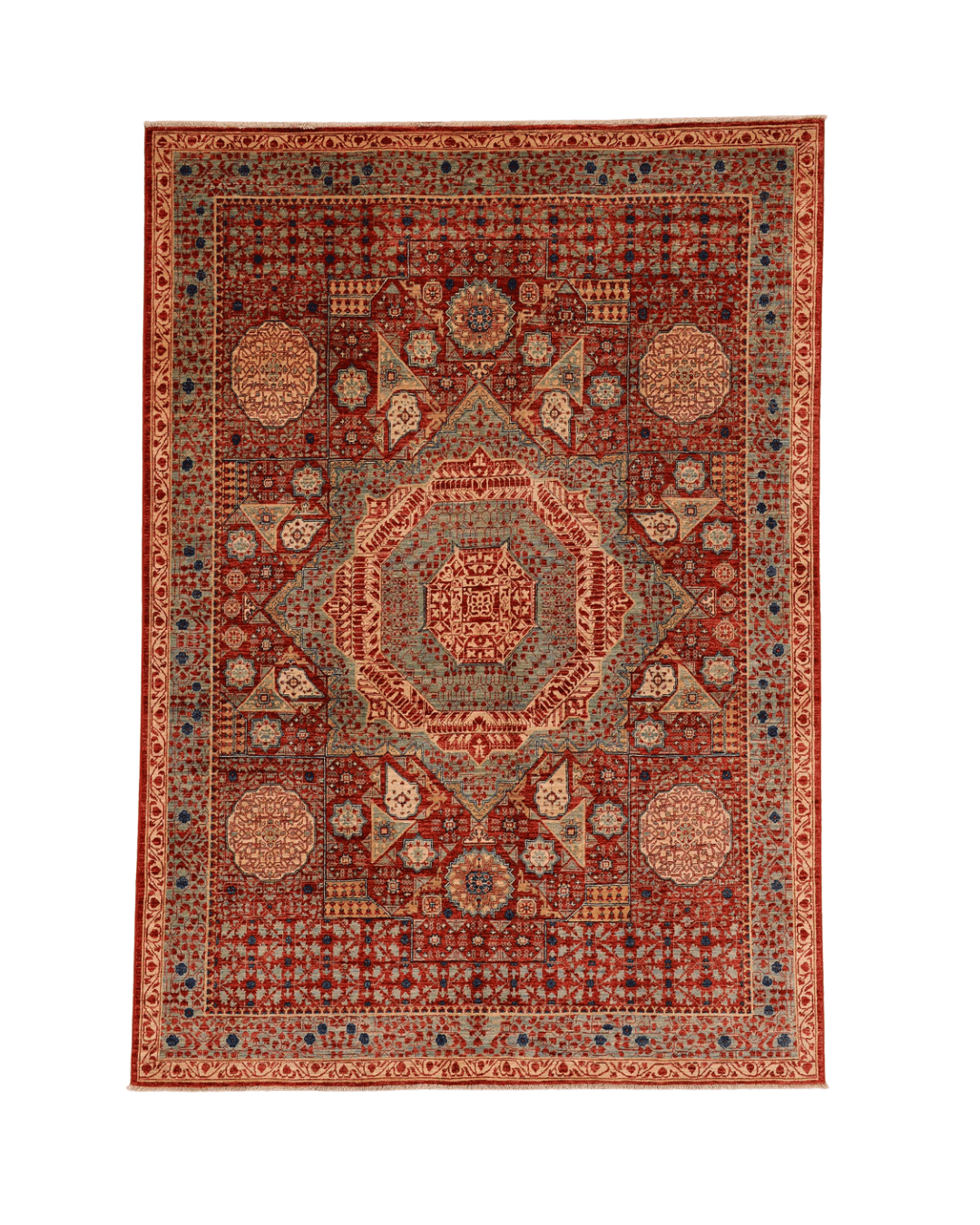 Mamluk Hand-Knotted Wool Rug 6' 1" x 8' 6"
