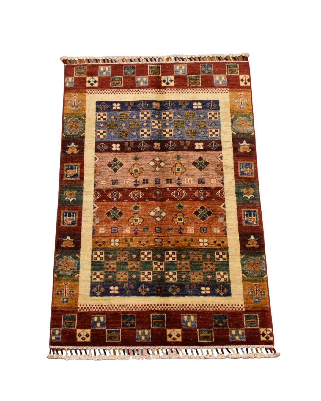 Sultani Hand-Knotted Wool Rug 3' x 4'