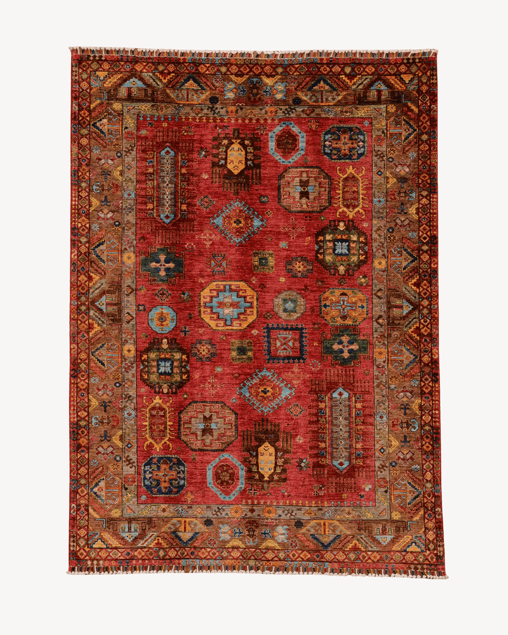 Veziri Hand-Knotted Wool Rug 5' 7" x 7' 8"