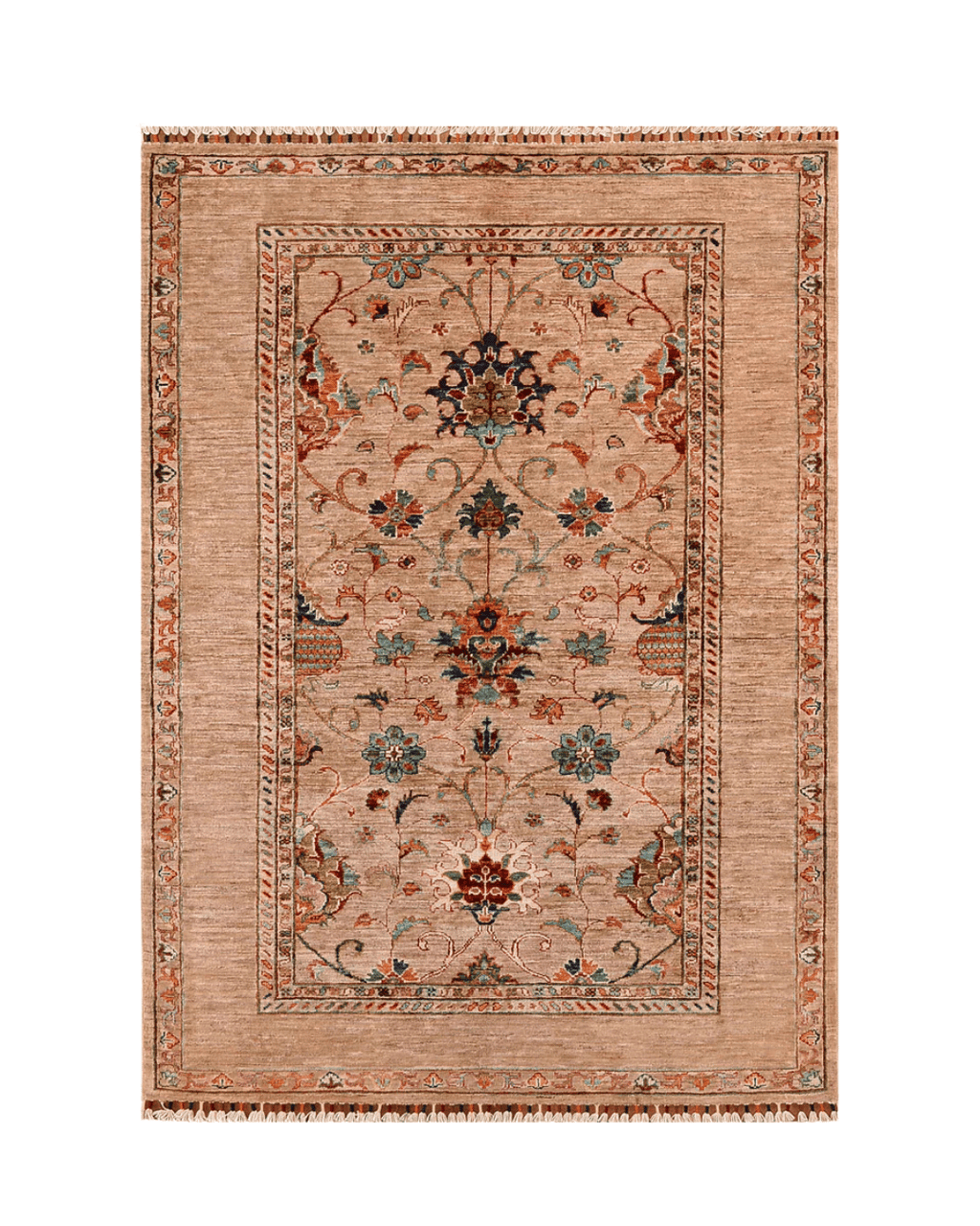 Sultani Hand-Knotted Wool Rug 4' 1" x 6' 2"