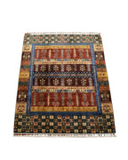 Sultani Hand-Knotted Wool Rug 4' x 5'
