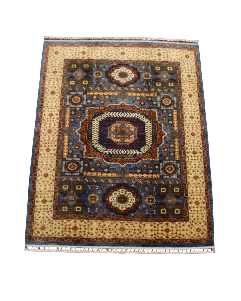 Mamluk Hand-Knotted Wool Rug 5' 1" x 6' 4"