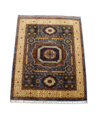 Mamluk Hand-Knotted Wool Rug 5' 1" x 6' 4"
