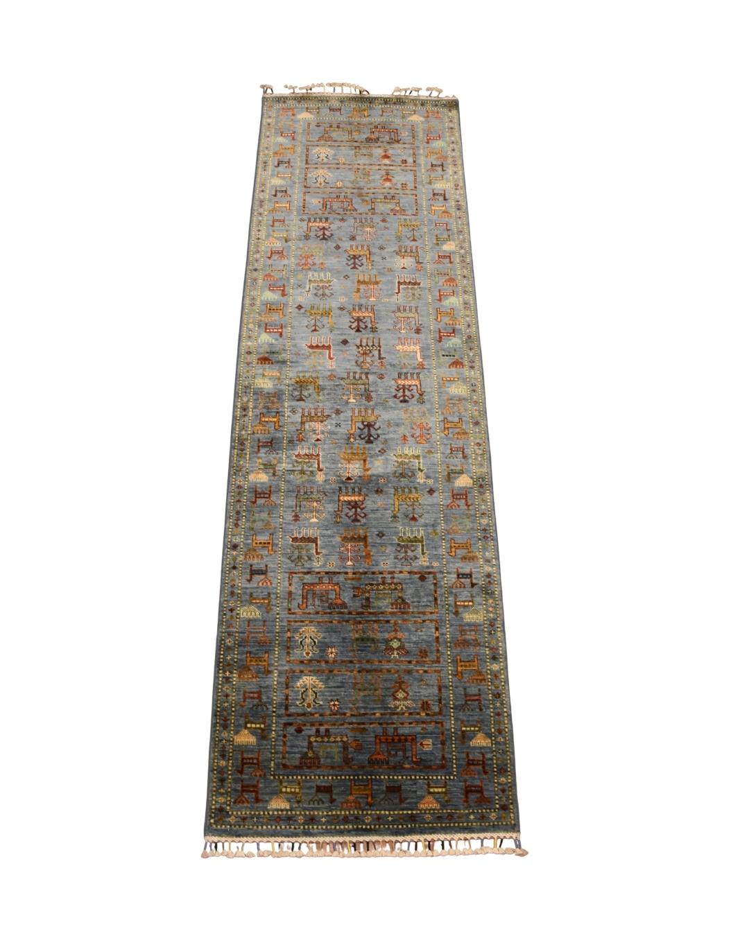 Sultani Hand-Knotted Wool Runner 2' 7" x 9' 25"