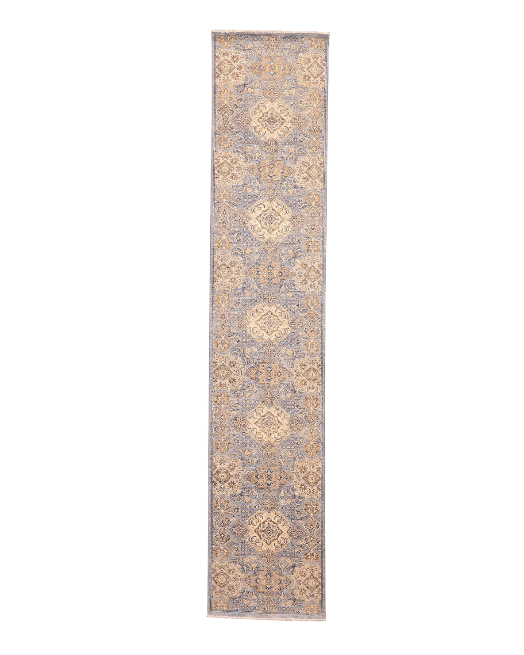 Ushak Hand-Knotted Wool Runner 2' x 12'