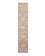 Ushak Hand-Knotted Wool Runner 2' x 12'