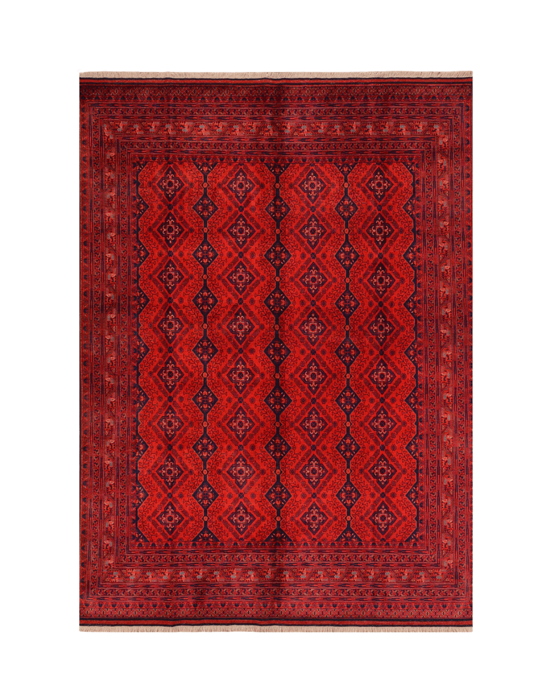 Handwoven Afghan Style Wool Rug 6' 4