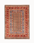 Pazyrk Hand-Knotted Wool Rug 5' 9" x 8'