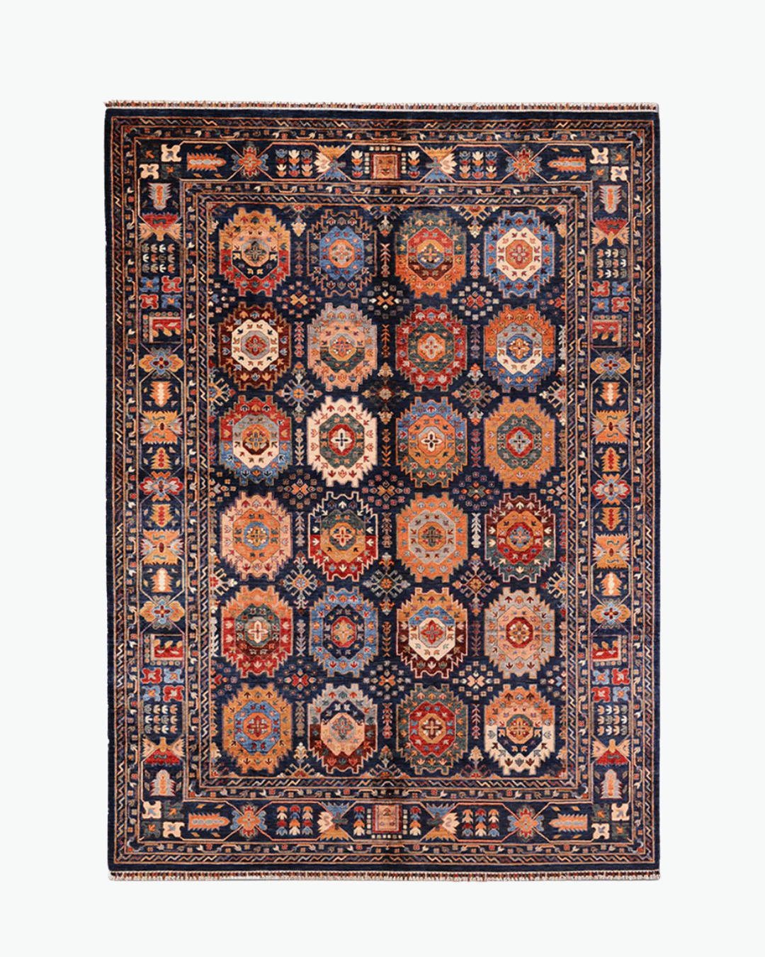 Veziri Hand-Knotted Wool Rug 9' 1" x 12'