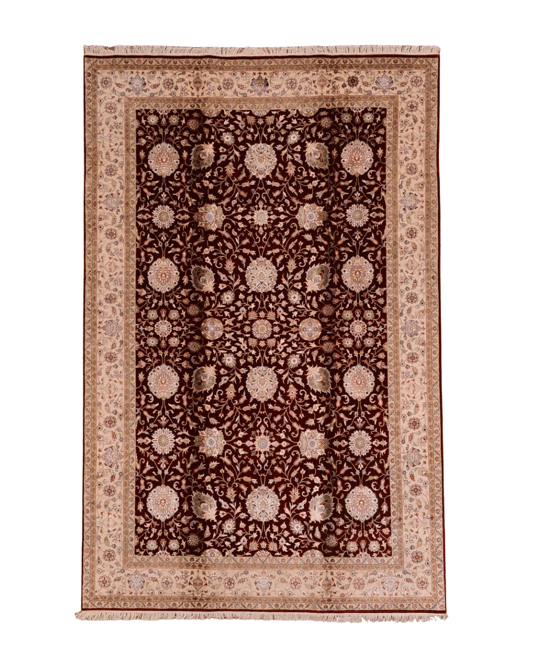 Ottoman Elegance Hand-Knotted Wool Rug 6' 6" x 10' 1"