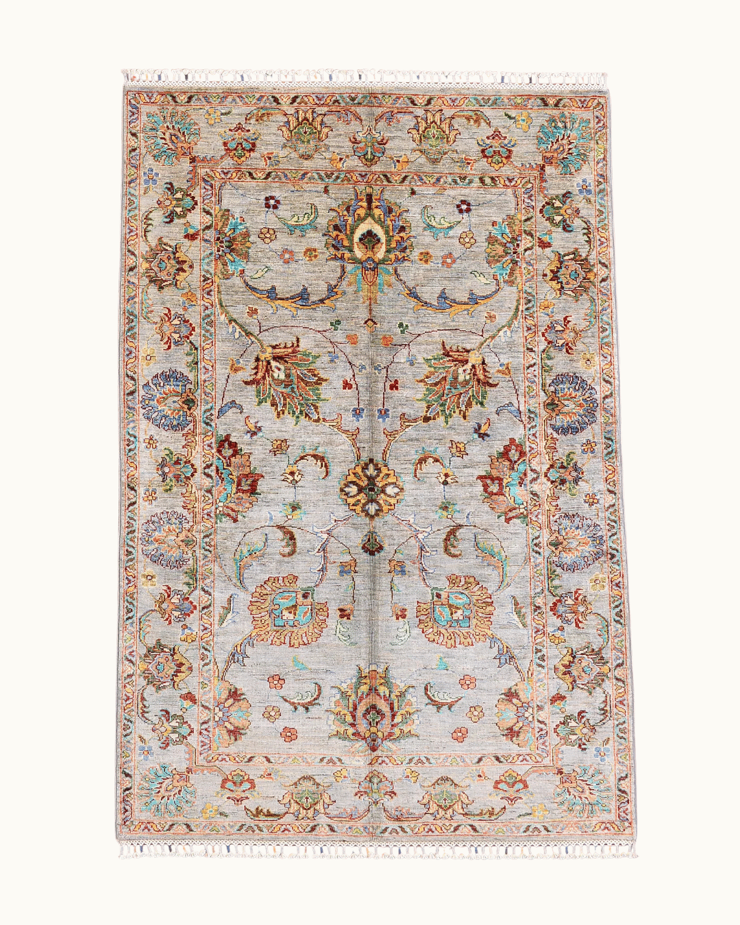 Sultani Hand-Knotted Wool Rug 4' x 6'