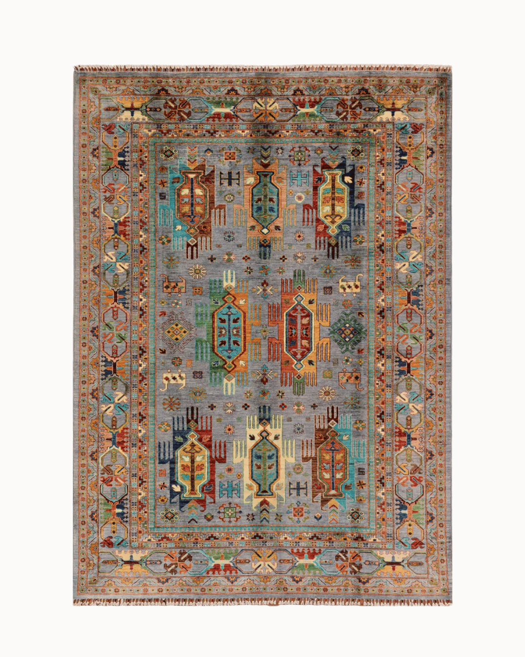 Veziri Hand-Knotted Wool Rug 6' 7